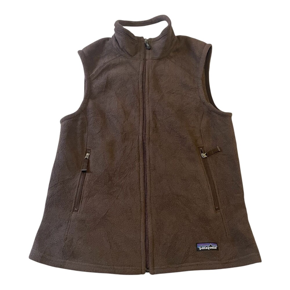Patagonia Vest Womens M Synchilla Fleece Full Zip Brown Outdoor Casual Layer